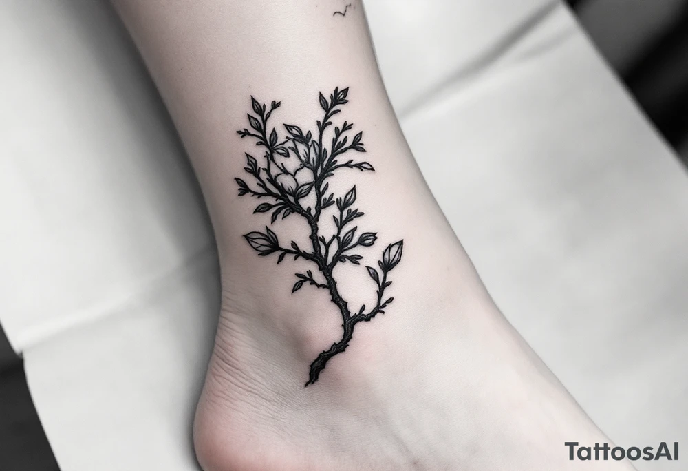 desgin minimal ver delicate tatoo on ankle for a girl called spring. it should be vertica. give me pics tattoo idea