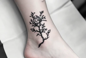 desgin minimal ver delicate tatoo on ankle for a girl called spring. it should be vertica. give me pics tattoo idea