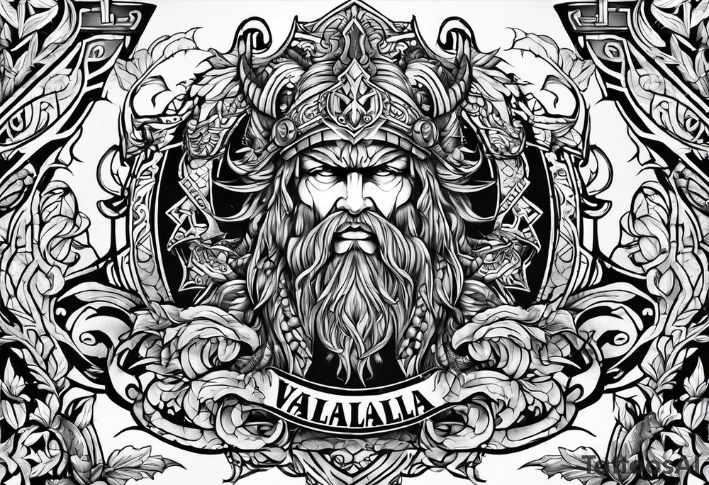 Valhalla word tattoo idea