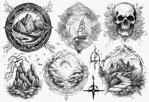 2 paths which got lost and found themselves again tattoo idea
