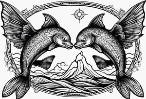 masculine pisces friendship tattoo idea tattoo idea