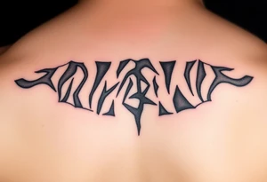 rib tattoo with tiger stripe camo pattern tattoo idea
