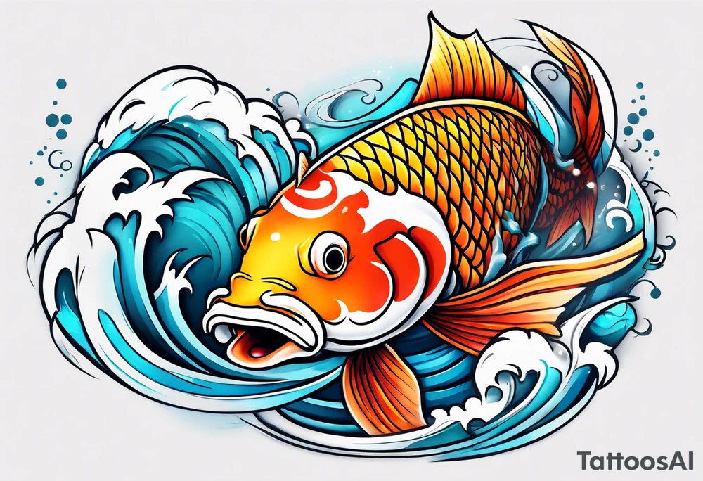 Koi fish tattoo idea