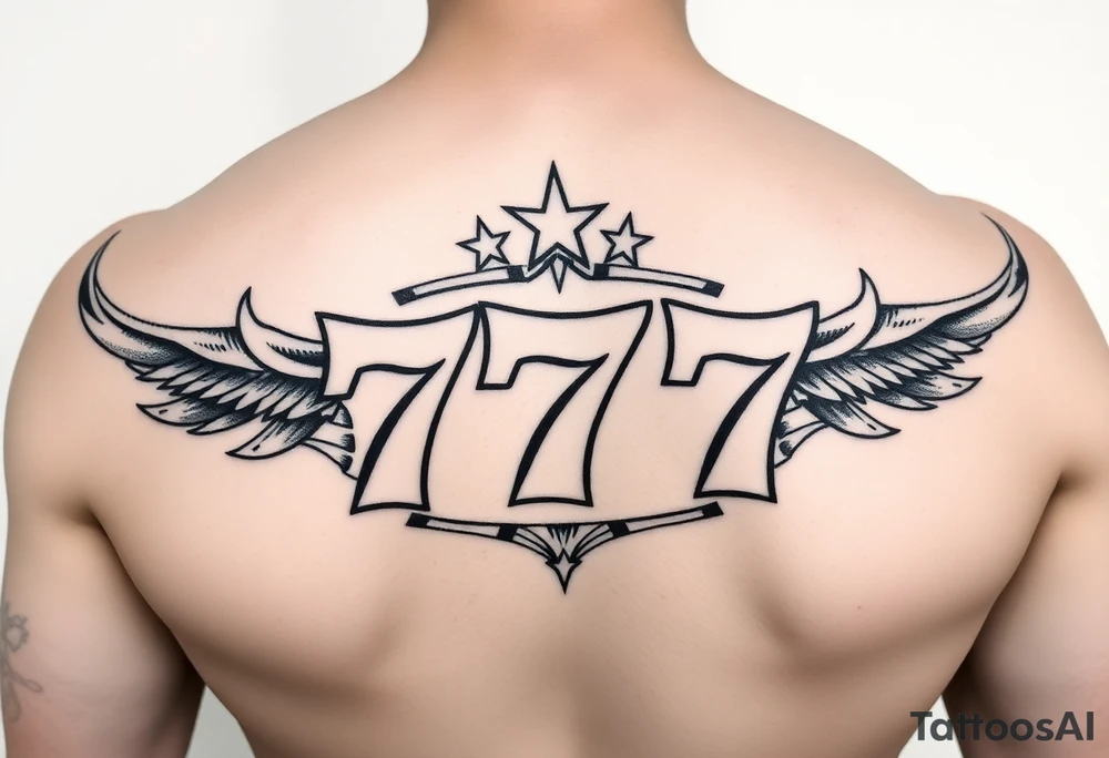 Western jackpot 777 slot tattoo idea