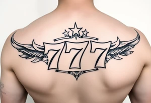 Western jackpot 777 slot tattoo idea