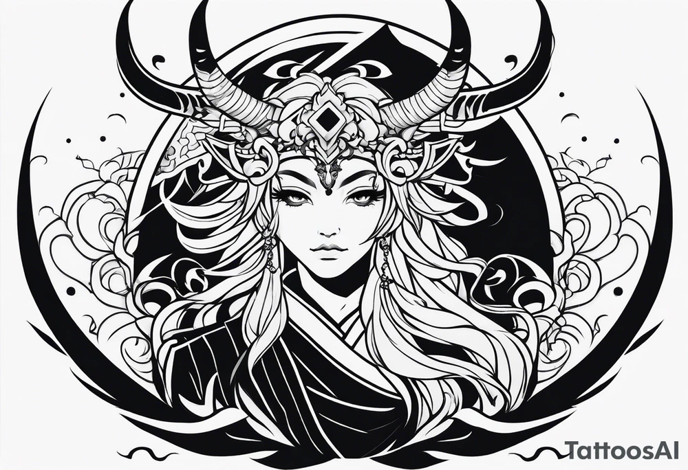 minimalist demon slayer tattoo tattoo idea