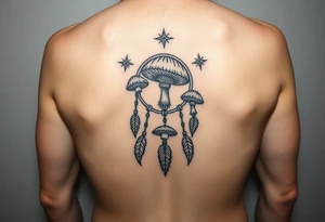 Mushrooms dreamcatcher
Stars tattoo idea