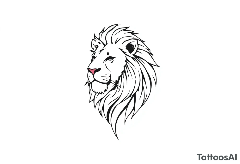 majestic lion tattoo idea