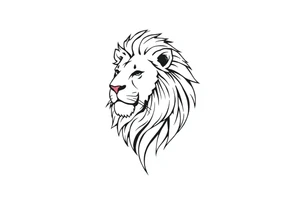 majestic lion tattoo idea