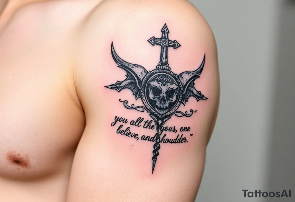 "You believe that God is one; you do well. Even the demons believe—and shudder." tattoo idea
