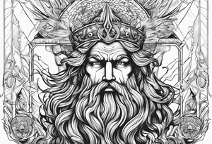 POSEIDON, TRIDENTE Y GEMINIS tattoo idea