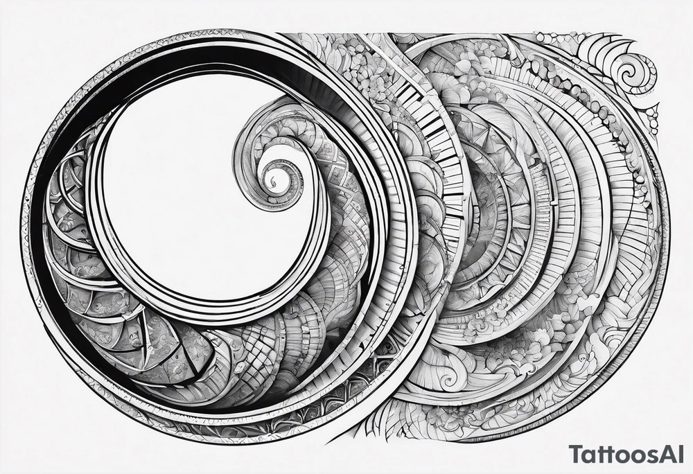 written Fibonacci sequence with numbers tattoo idea