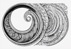 written Fibonacci sequence with numbers tattoo idea