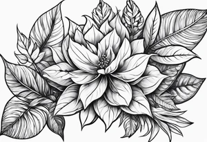 Leafs for hands tattoo idea