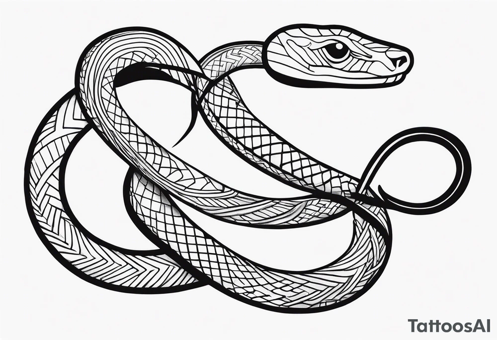 long snake tattoo idea