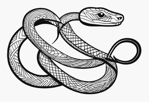 long snake tattoo idea