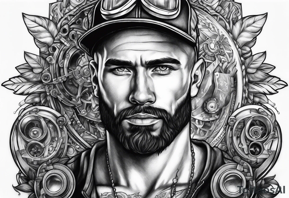Mechanic and god tattoo idea