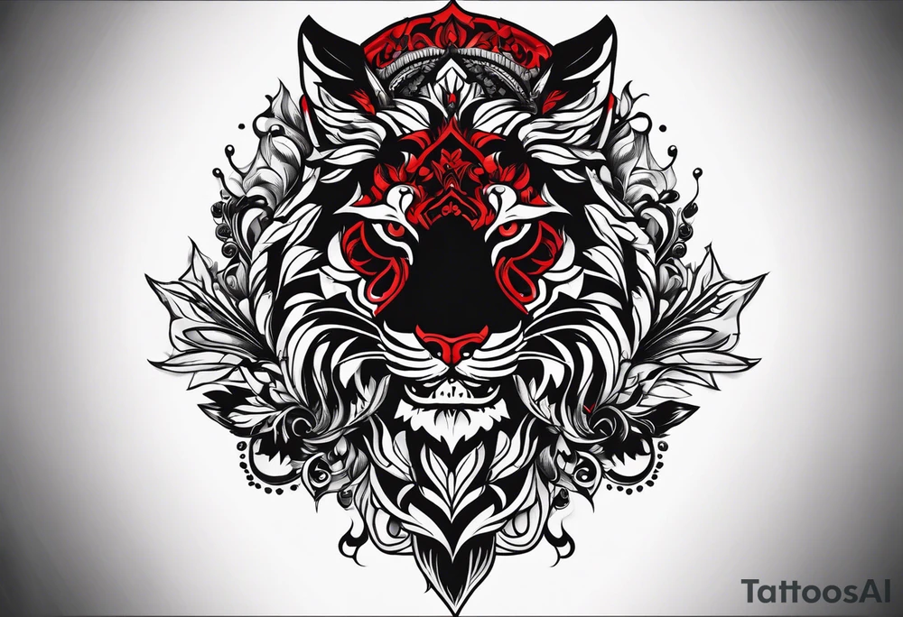 Simple black and red tattoo for the arm men tattoo idea Simple black and red tattoo for the arm men tattoo idea