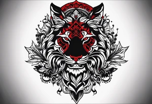Simple black and red tattoo for the arm men tattoo idea