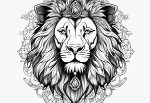 lion smoking weed tattoo idea