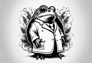 Toad in lab coat tattoo idea