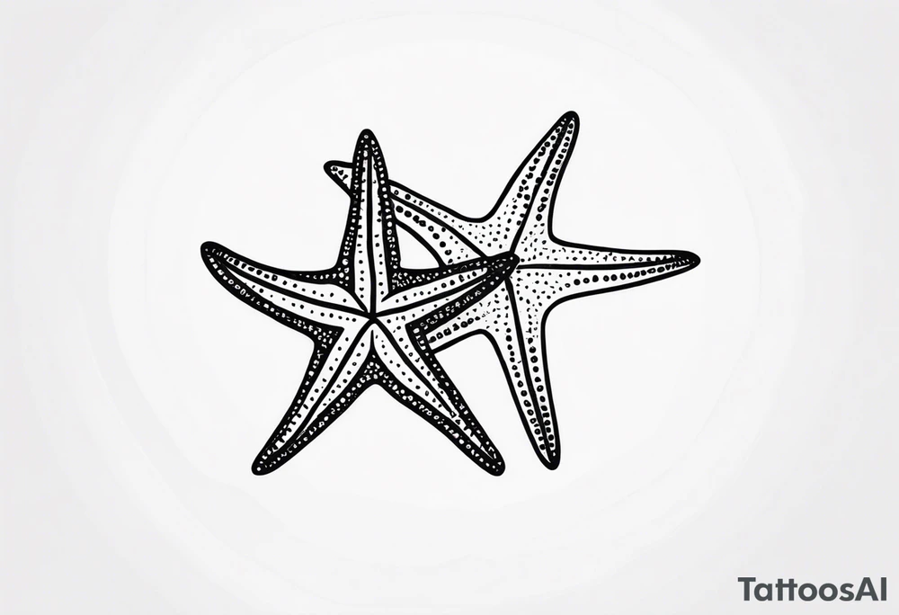 Two Starfish hugging tattoo idea