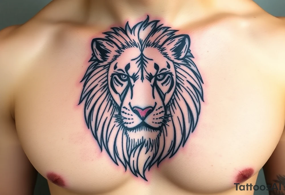 realistic
lion w tattoo idea