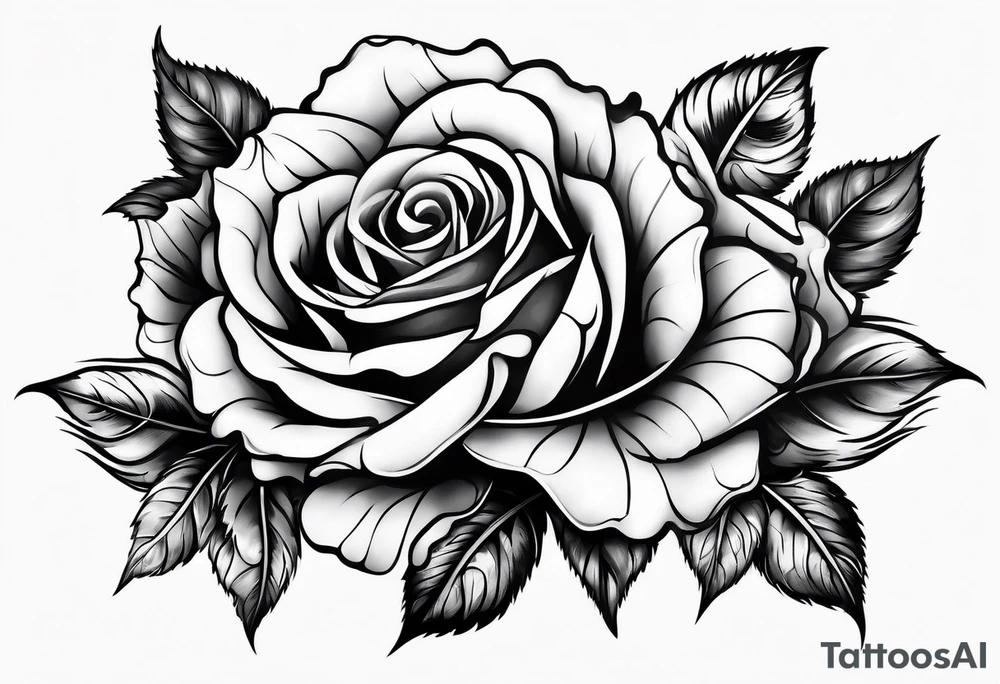 Smoke around rose tattoo idea
