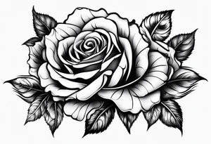 Smoke around rose tattoo idea