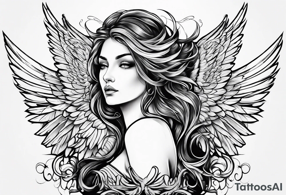 Angel tattoo idea