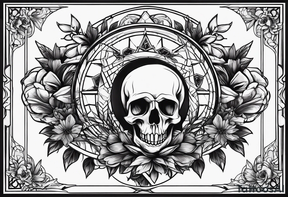 memento mori. Dont want it over crowded. Simple design tattoo idea