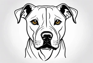 white pitbull pointed ears pretty tattoo idea