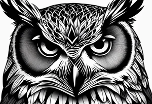 Owl eyes tattoo idea