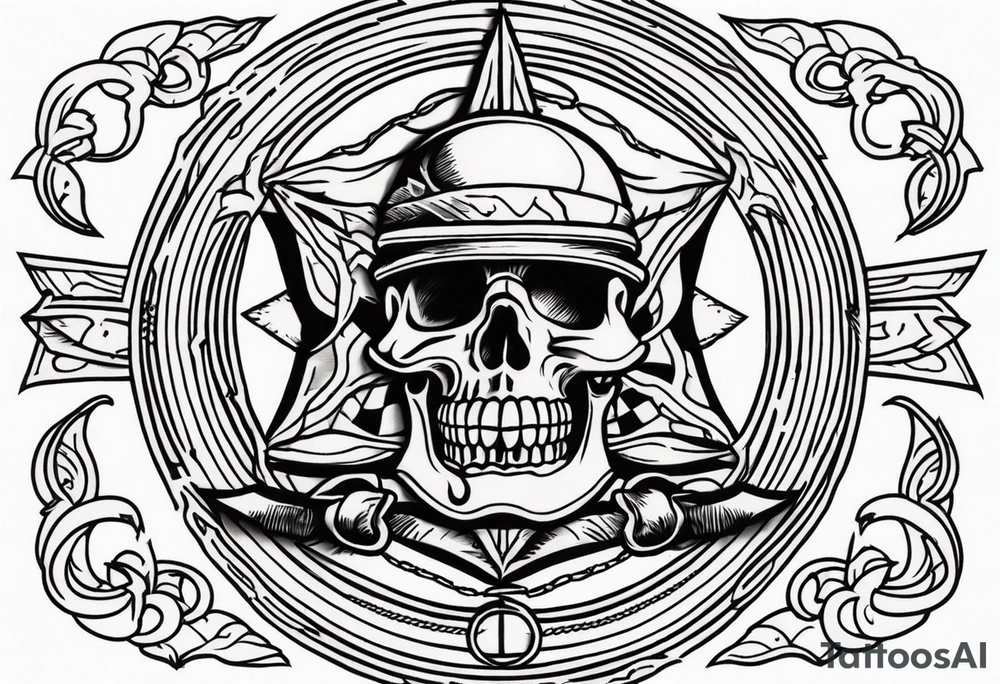 Old school prisoner of freedom tattoo idea