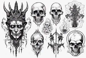 Tall creepy figure tattoo idea