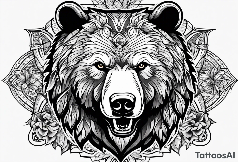 bear mountain tattoo idea