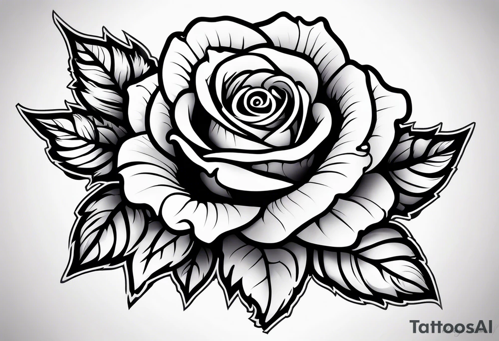 Sexy rose tattoo idea