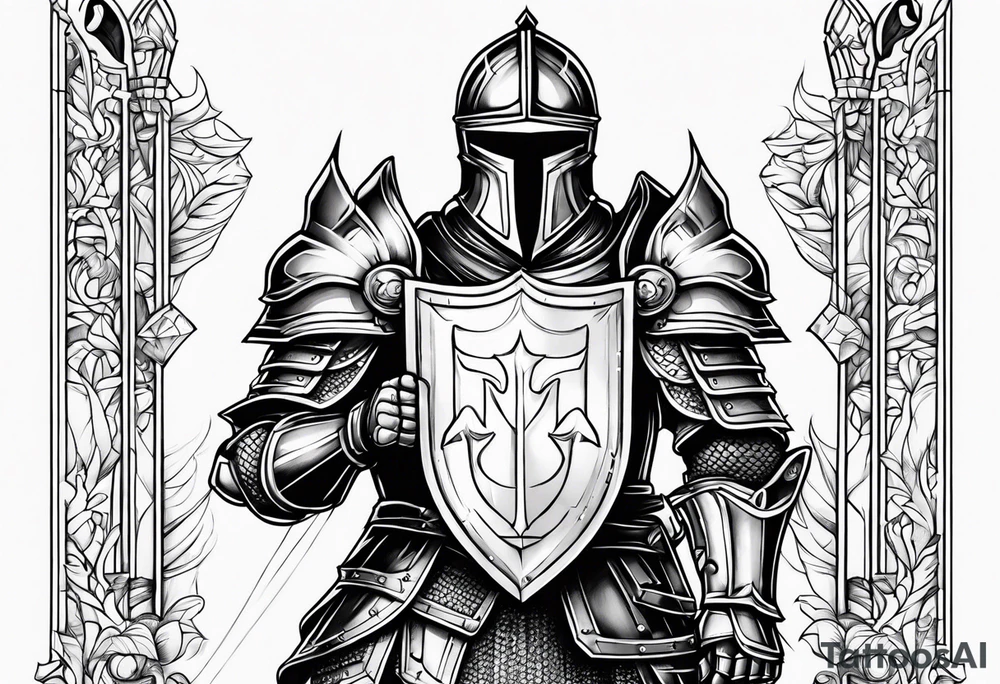Knight in shining armor tattoo idea