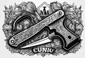 Timber Handsaw and a hammer tattoo idea