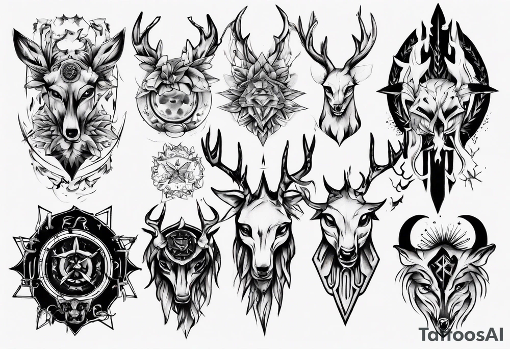 jäger und reh tattoo idea