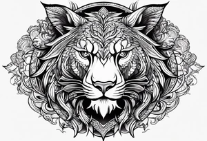 Weiblicher drachenkopf tattoo idea