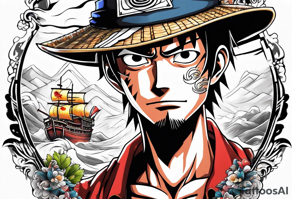 Once piece luffy tattoo idea