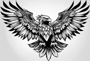 Arm sleeve eagles tattoo idea