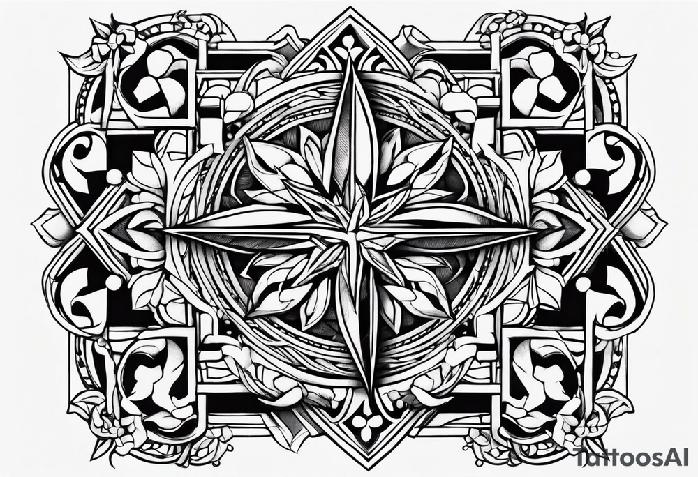 It should be a cross tattoo but it should contain a name that no one should come to know and the name is Gloria tattoo idea
