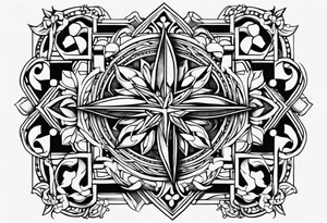 It should be a cross tattoo but it should contain a name that no one should come to know and the name is Gloria tattoo idea