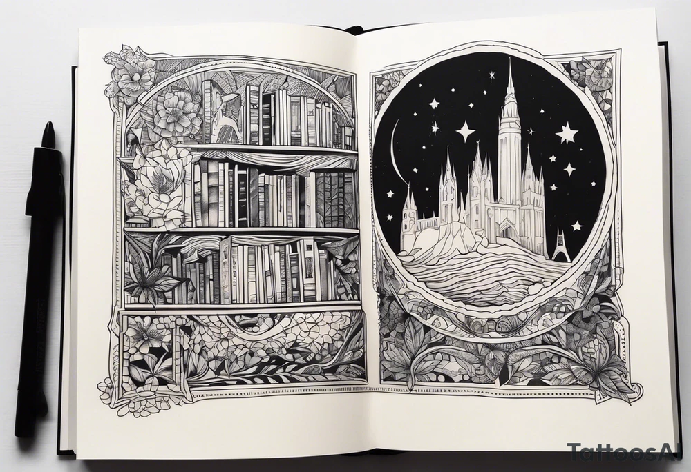 Book themed tattoo idea