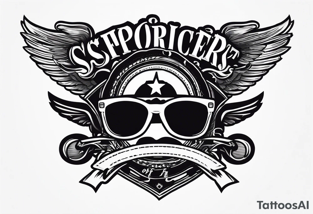 sunglasses Officer Bigdick tattoo idea