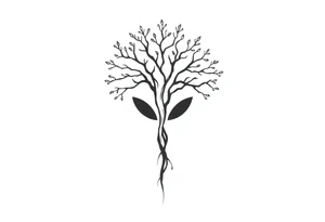 tree of life shaped as Alien head\face tattoo idea