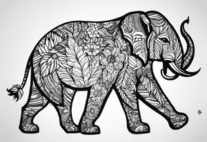 Jungel, olifant, tijger, beer, leeuw, cameleon tattoo idea