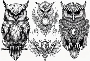 The Demon Owl Stolas, a Prince of Hell who is obsessed with gems, knowledge of astrology and poisonous plants. tattoo idea